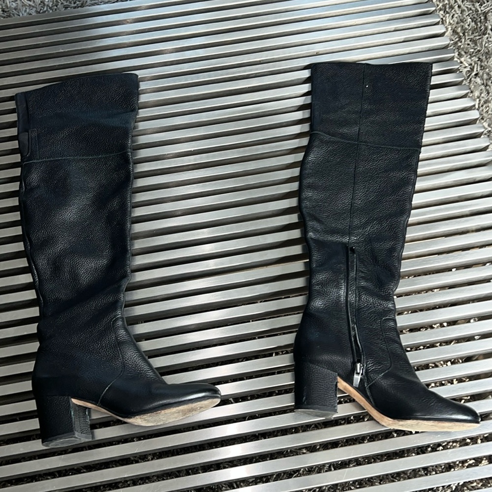Via speaker over the knee, leather round toe boots, size 7 1/2  PRICE IS FIRM